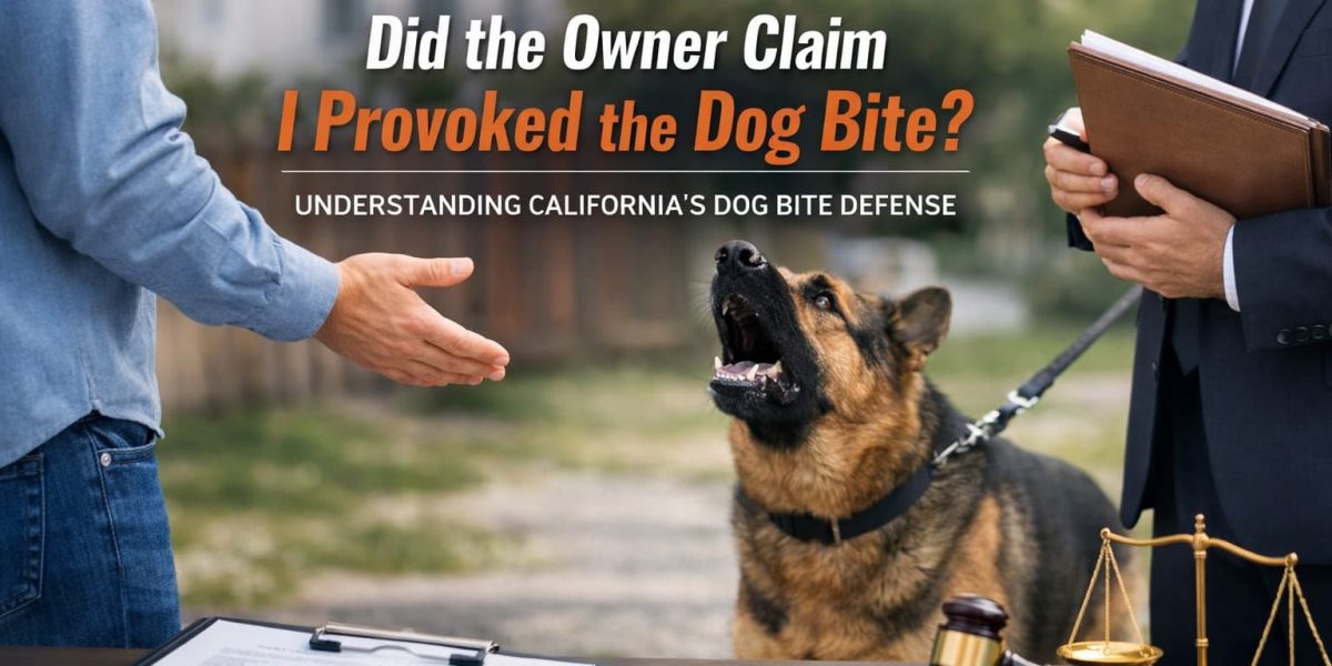 Orange County dog bite case with owner claiming provocation during controlled dog interaction scene